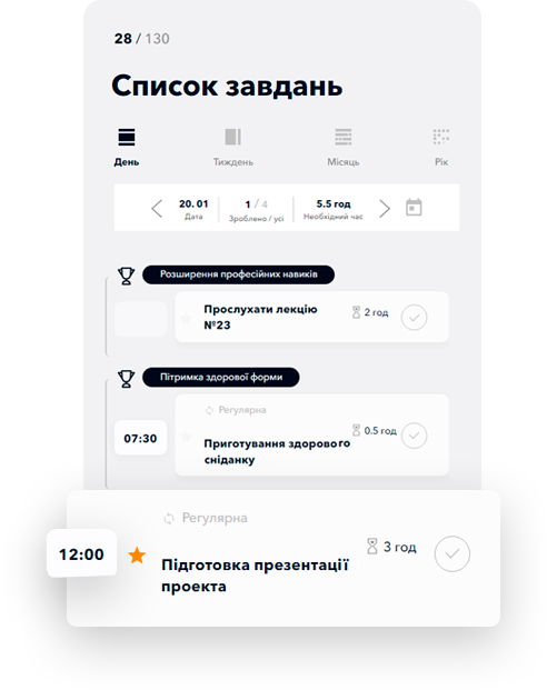 page of current day